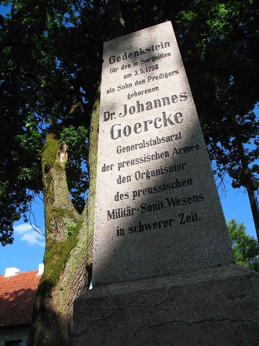 kamień ku czci Johanna Goerke