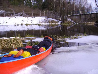spływy kajakowe  - marcin-i-olaf-3-dniowy-zimowy-splyw-krutynia-z-noclegami-pod-namiotem-31-01-2007-03-02-20007