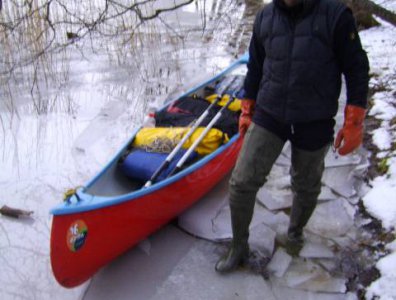 spływy kajakowe  - marcin-i-olaf-3-dniowy-zimowy-splyw-krutynia-z-noclegami-pod-namiotem-31-01-2007-03-02-20007