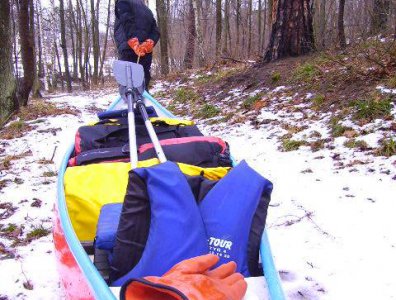 spływy kajakowe  - marcin-i-olaf-3-dniowy-zimowy-splyw-krutynia-z-noclegami-pod-namiotem-31-01-2007-03-02-20007