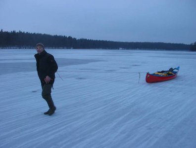spływy kajakowe  - marcin-i-olaf-3-dniowy-zimowy-splyw-krutynia-z-noclegami-pod-namiotem-31-01-2007-03-02-20007