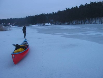 spływy kajakowe  - marcin-i-olaf-3-dniowy-zimowy-splyw-krutynia-z-noclegami-pod-namiotem-31-01-2007-03-02-20007