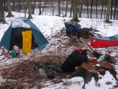 spływy kajakowe  - marcin-i-olaf-3-dniowy-zimowy-splyw-krutynia-z-noclegami-pod-namiotem-31-01-2007-03-02-20007