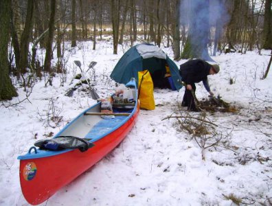 spływy kajakowe  - marcin-i-olaf-3-dniowy-zimowy-splyw-krutynia-z-noclegami-pod-namiotem-31-01-2007-03-02-20007