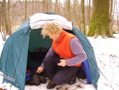 spływy kajakowe  - marcin-i-olaf-3-dniowy-zimowy-splyw-krutynia-z-noclegami-pod-namiotem-31-01-2007-03-02-20007