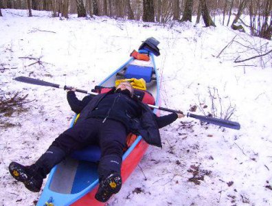 spływy kajakowe  - marcin-i-olaf-3-dniowy-zimowy-splyw-krutynia-z-noclegami-pod-namiotem-31-01-2007-03-02-20007